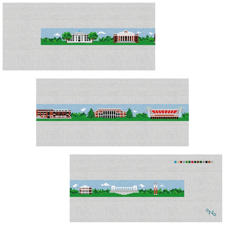 Bowling Green Kentucky Needlepoint Belt Kit Stitched Preview