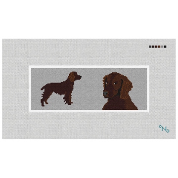 Boykin Spaniel Needlepoint Wallet Kit Stitched Preview