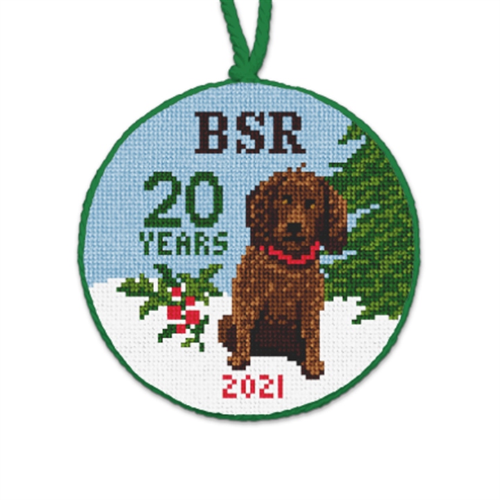 Boykin Spaniel Rescue Needlepoint Ornament
