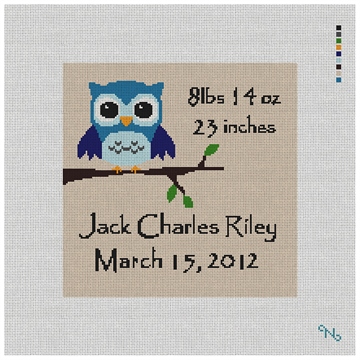 Boys Evergreen Birth Needlepoint Kit