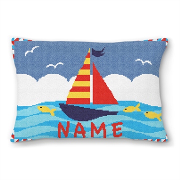Boys Personalized Sailboat Pillow