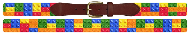 Brick By Brick Needlepoint Belt