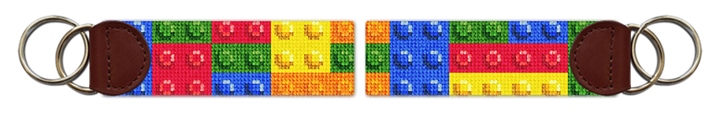 Brick By Brick Needlepoint Key Fob