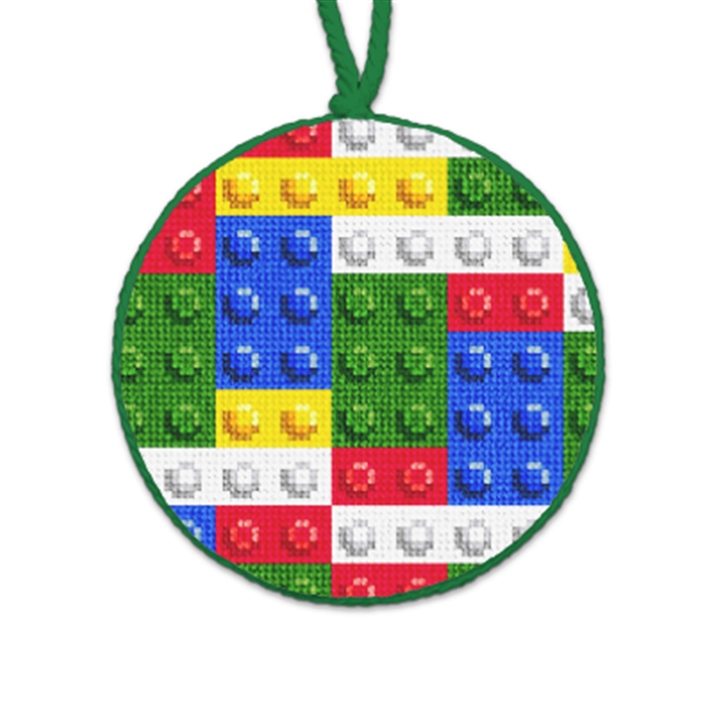Brick By Brick Needlepoint Ornament 
