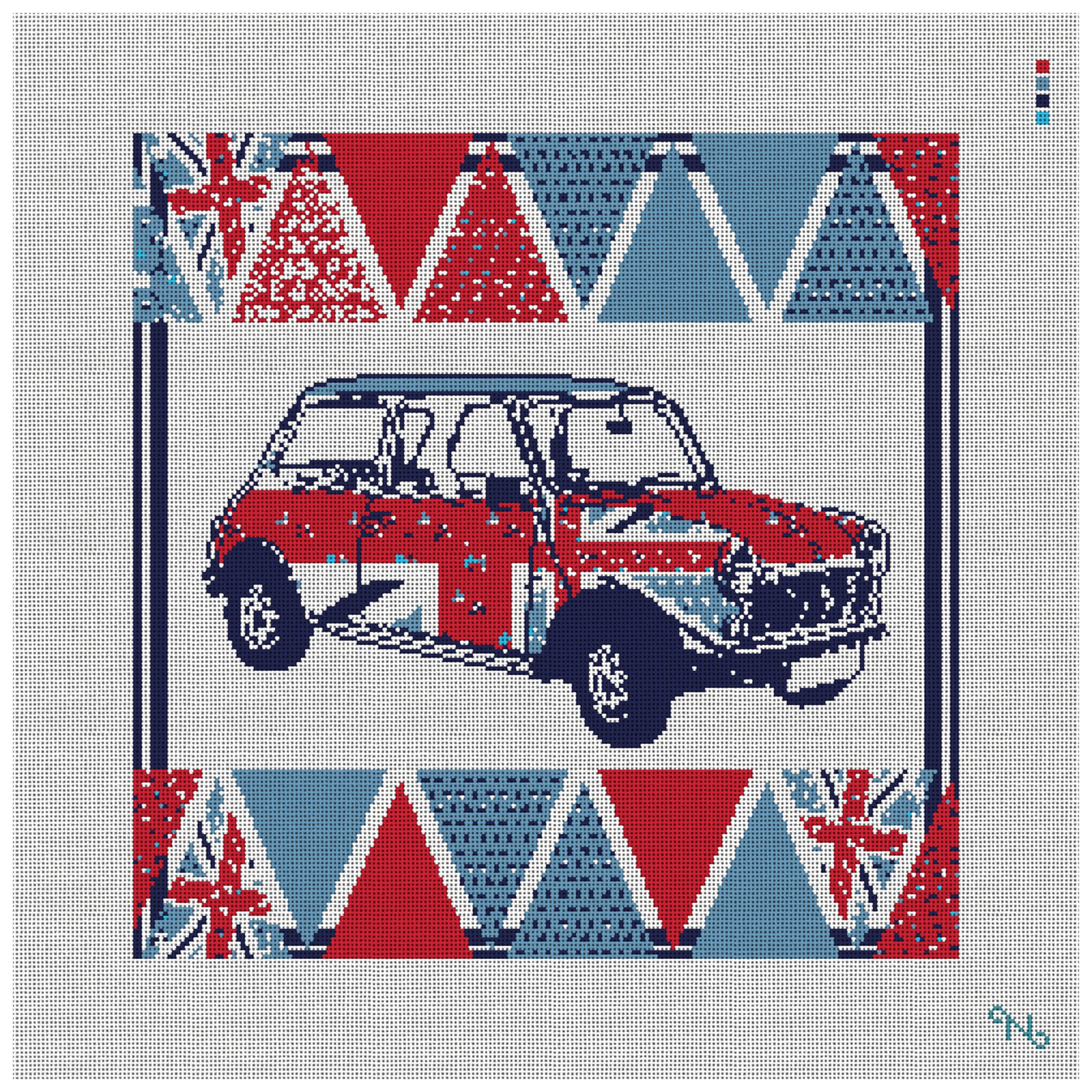 British Pop Car Needlepoint Kit