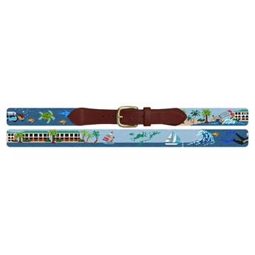 British Virgin Islands Needlepoint Belt