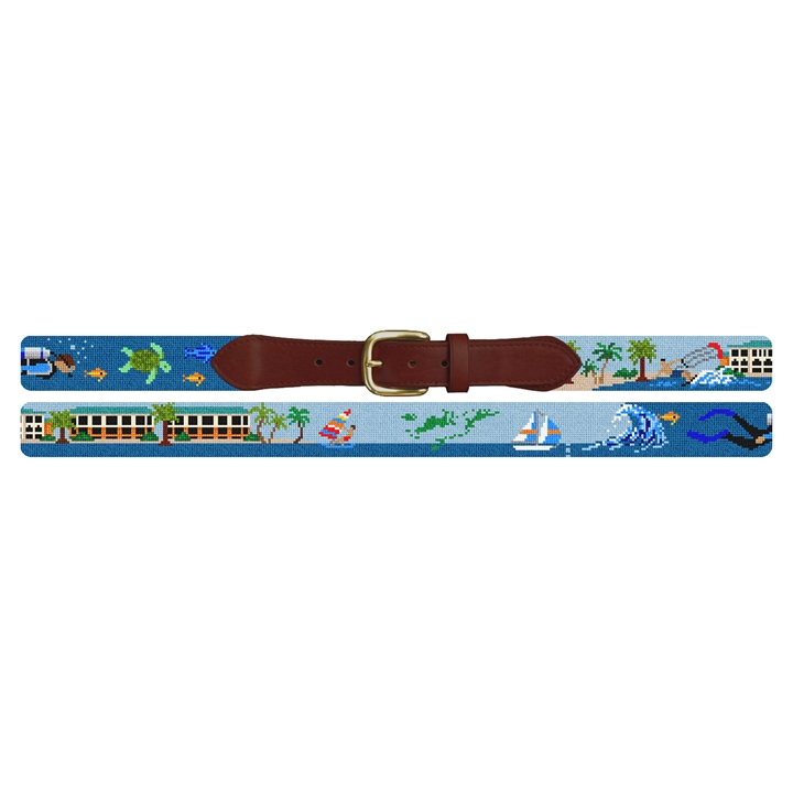 British Virgin Islands Needlepoint Belt