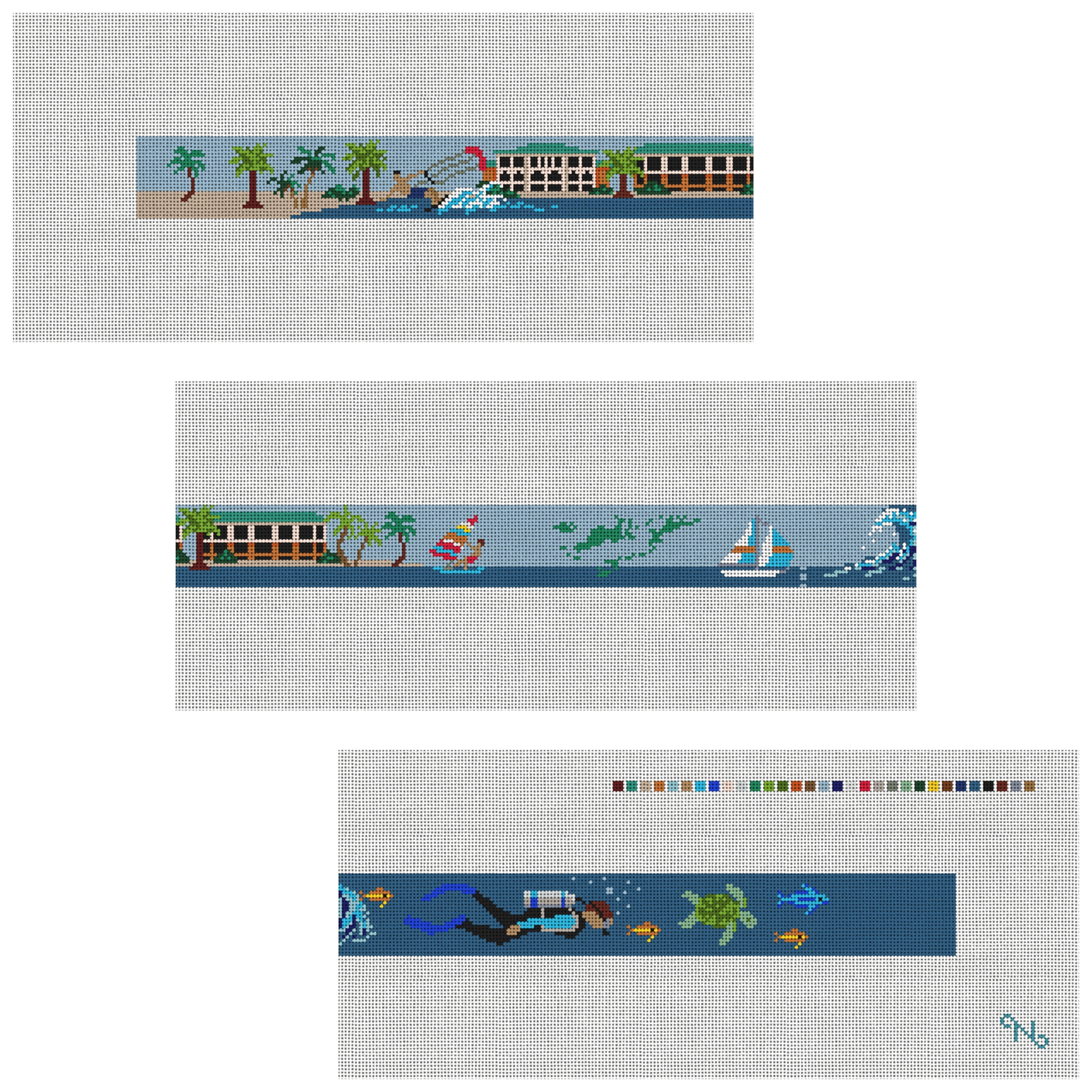 British Virgin Islands Needlepoint Belt Kit