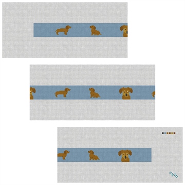 Brown Dachshund Needlepoint Belt Kit