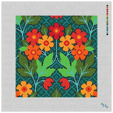 Browninghill Fall Foliage Needlepoint Kit Stitched Preview