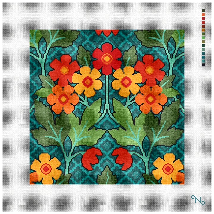 Browninghill Fall Foliage Needlepoint Kit Stitched Preview