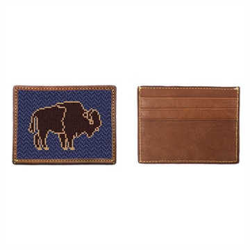 Buffalo Needlepoint Card Wallet