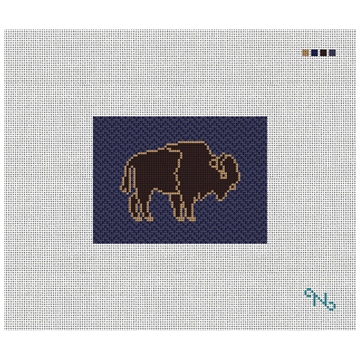 Buffalo Needlepoint Card Wallet Kit