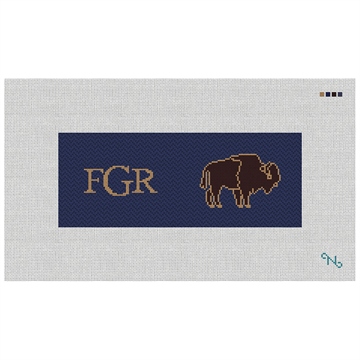 Buffalo Needlepoint Wallet Kit