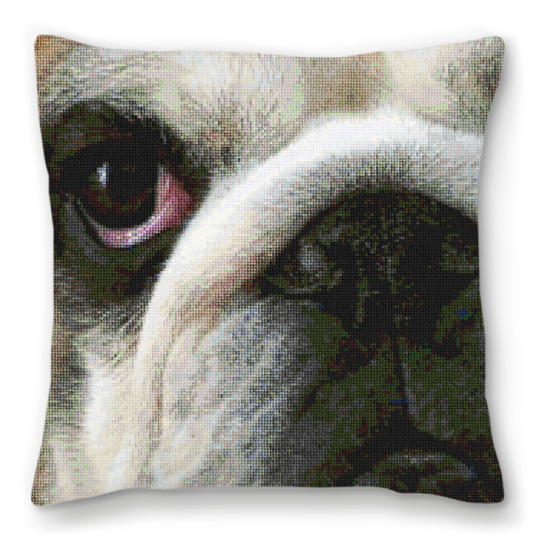 Bulldog Needlepoint Pillow