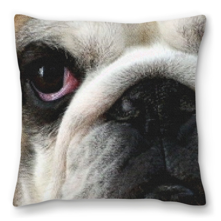 Bulldog Needlepoint Pillow