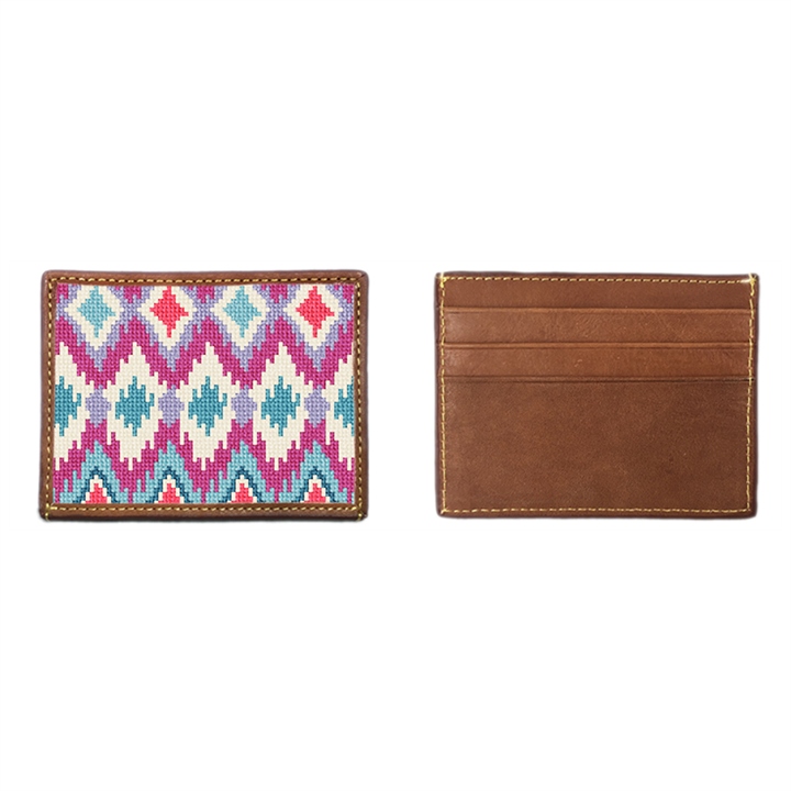 Buri Ikat Needlepoint Card Wallet