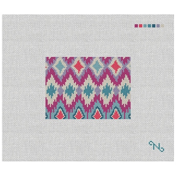 Buri Ikat Needlepoint Card Wallet Kit