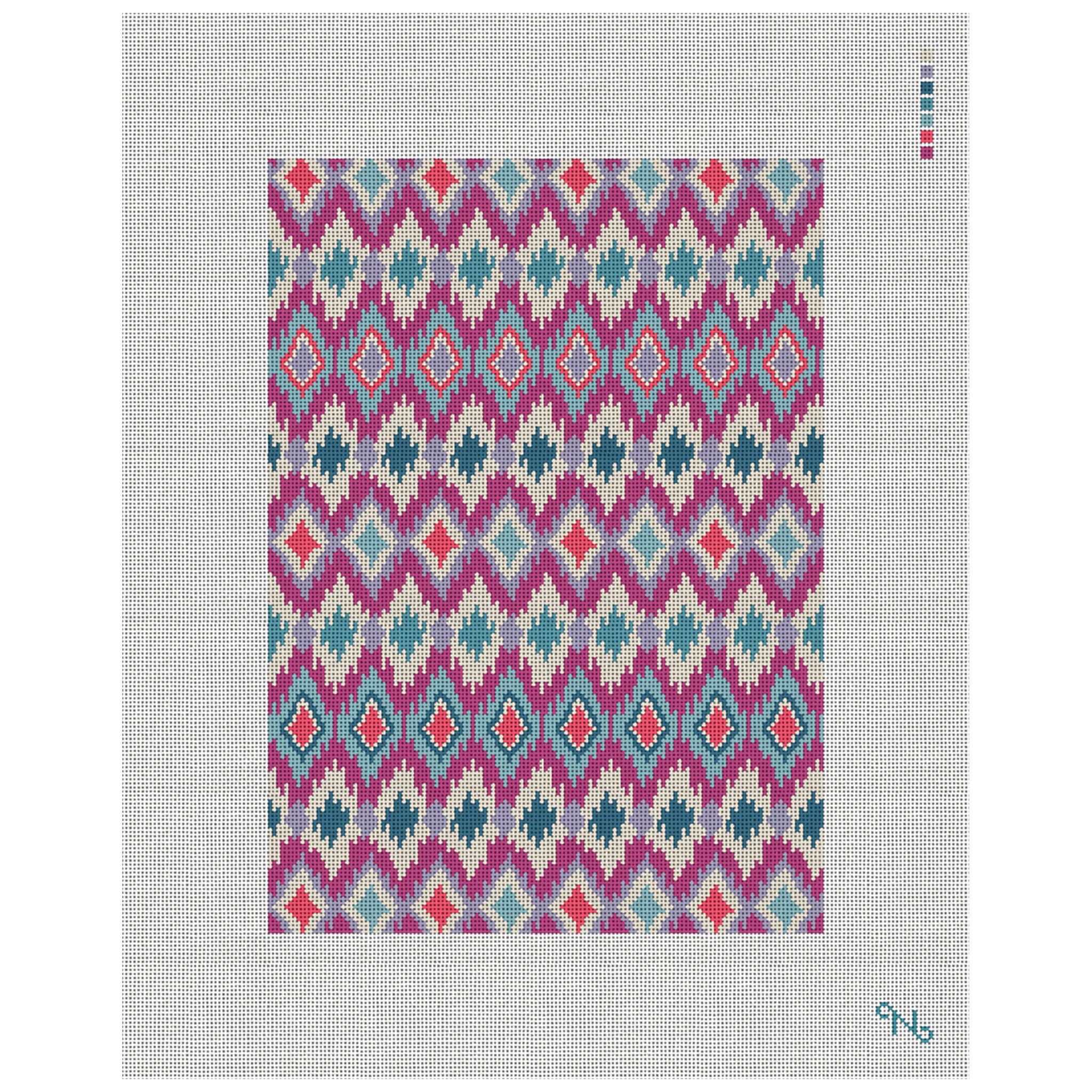 Buri Ikat Womens Trifold Wallet Needlepoint Kit