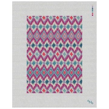 Buri Ikat Womens Trifold Wallet Needlepoint Kit
