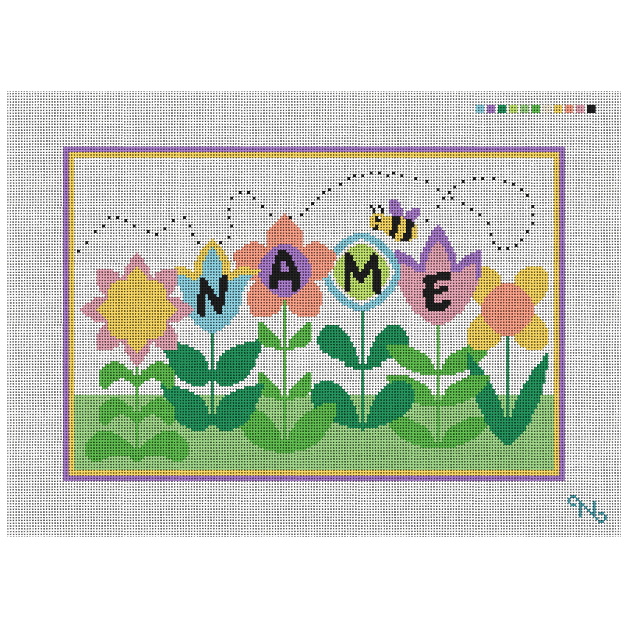 Busy Bee Personalized Needlepoint Kit