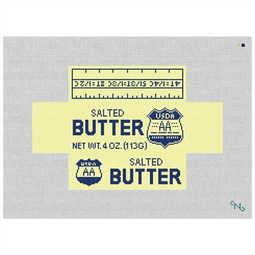 Butter Brick Cover Needlepoint Kit Stitched Preview