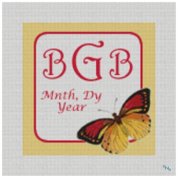 Butterfly Monogram Needlepoint Kit