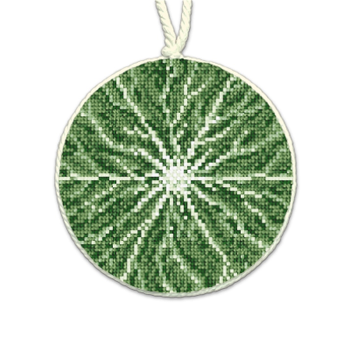 Cabbage Leaf Needlepoint Ornament