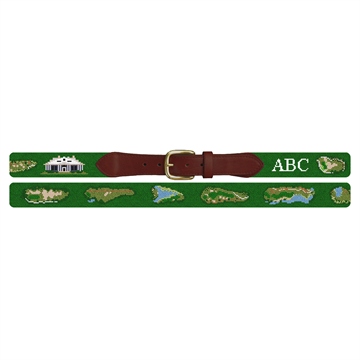 Caledonia Golf and Fish Club Needlepoint Belt
