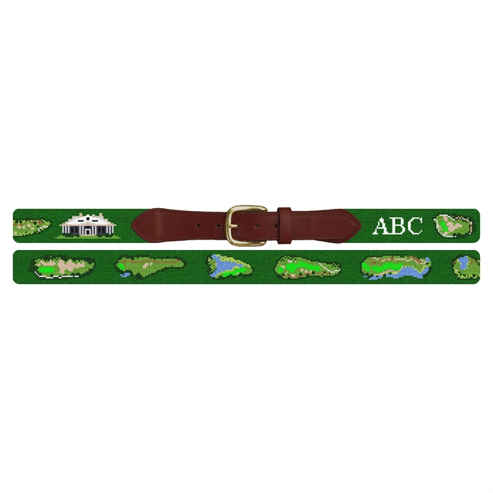 Caledonia Golf and Fish Club Needlepoint Belt