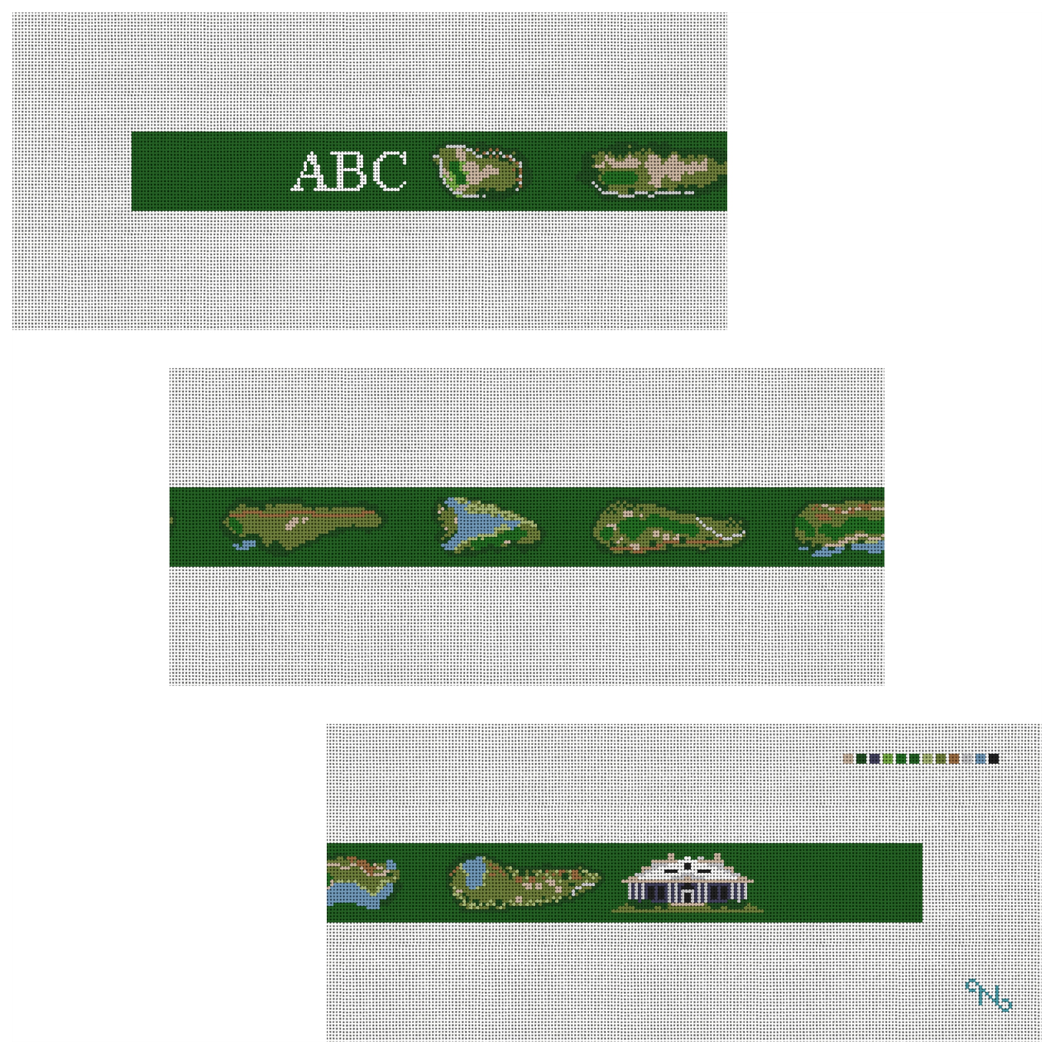 Caledonia Golf Needlepoint Belt Kit