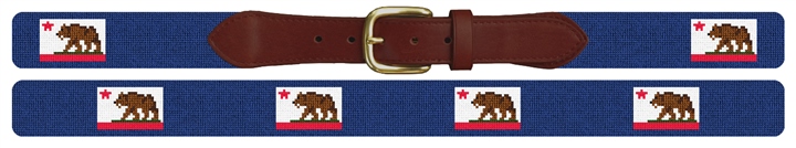 California Flag Needlepoint Belt 