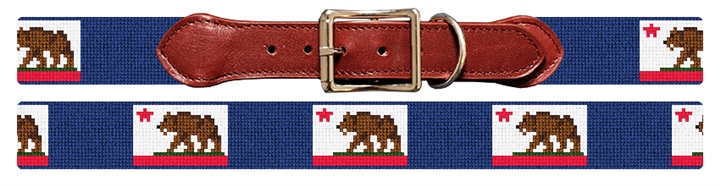 California Flag Needlepoint Dog Collar