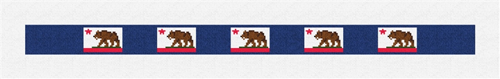 California Flag Needlepoint Dog Collar Kit
