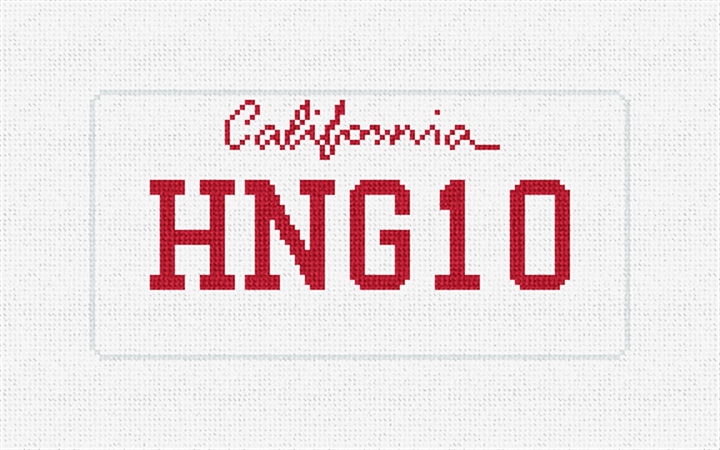 California Vanity Plate Needlepoint Ornament Kit