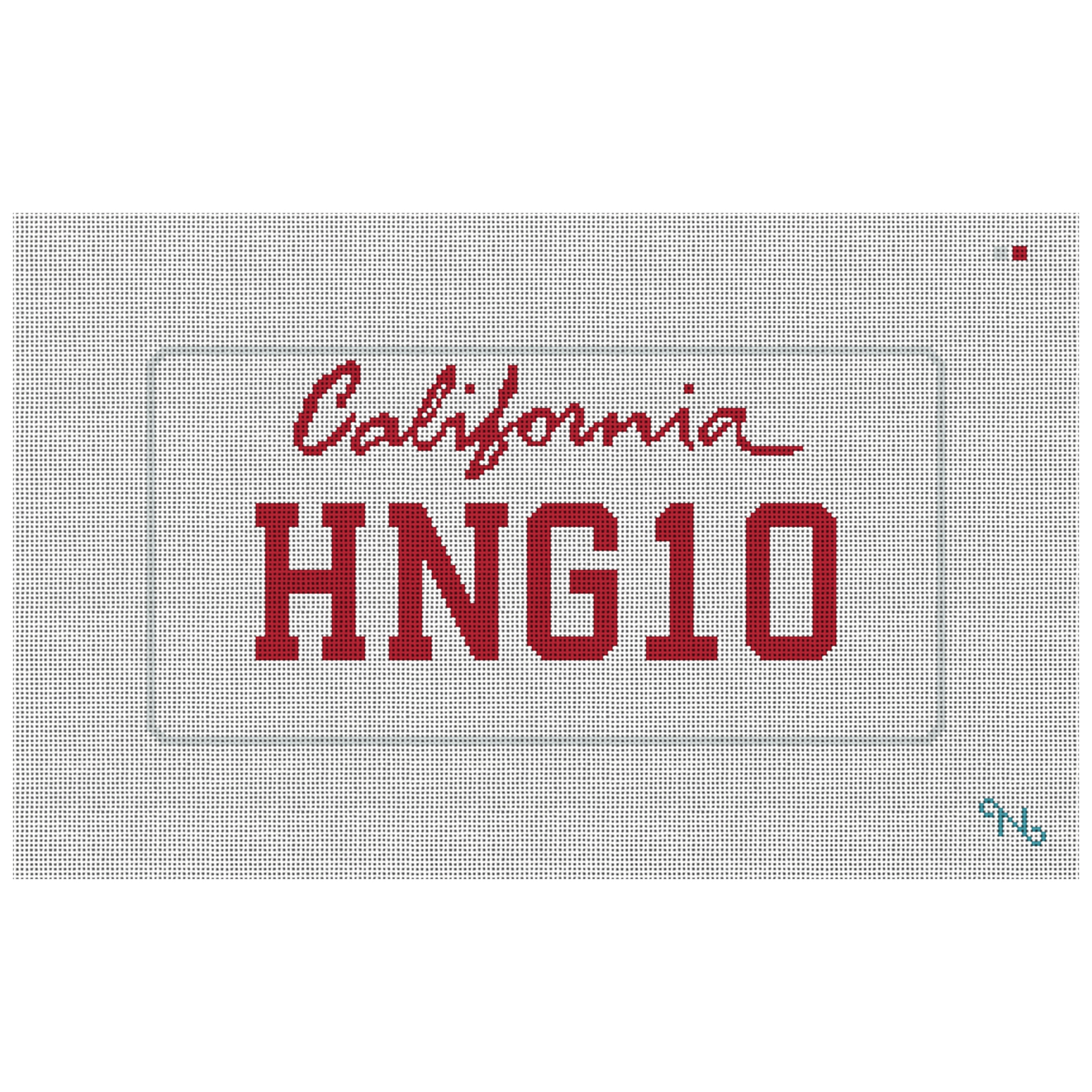 California Vanity Plate Needlepoint Pillow Kit
