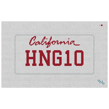 California Vanity Plate Needlepoint Pillow Kit