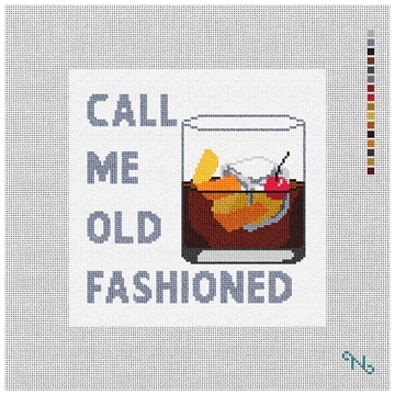 Call Me Old Fashioned Needlepoint Pillow Kit Stitched Preview