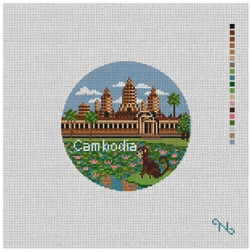 Cambodia Needlepoint Ornament Kit