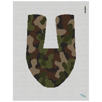 Camouflage Needlepoint Slippers Kit