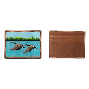 Canadian Goose Needlepoint Card Wallet