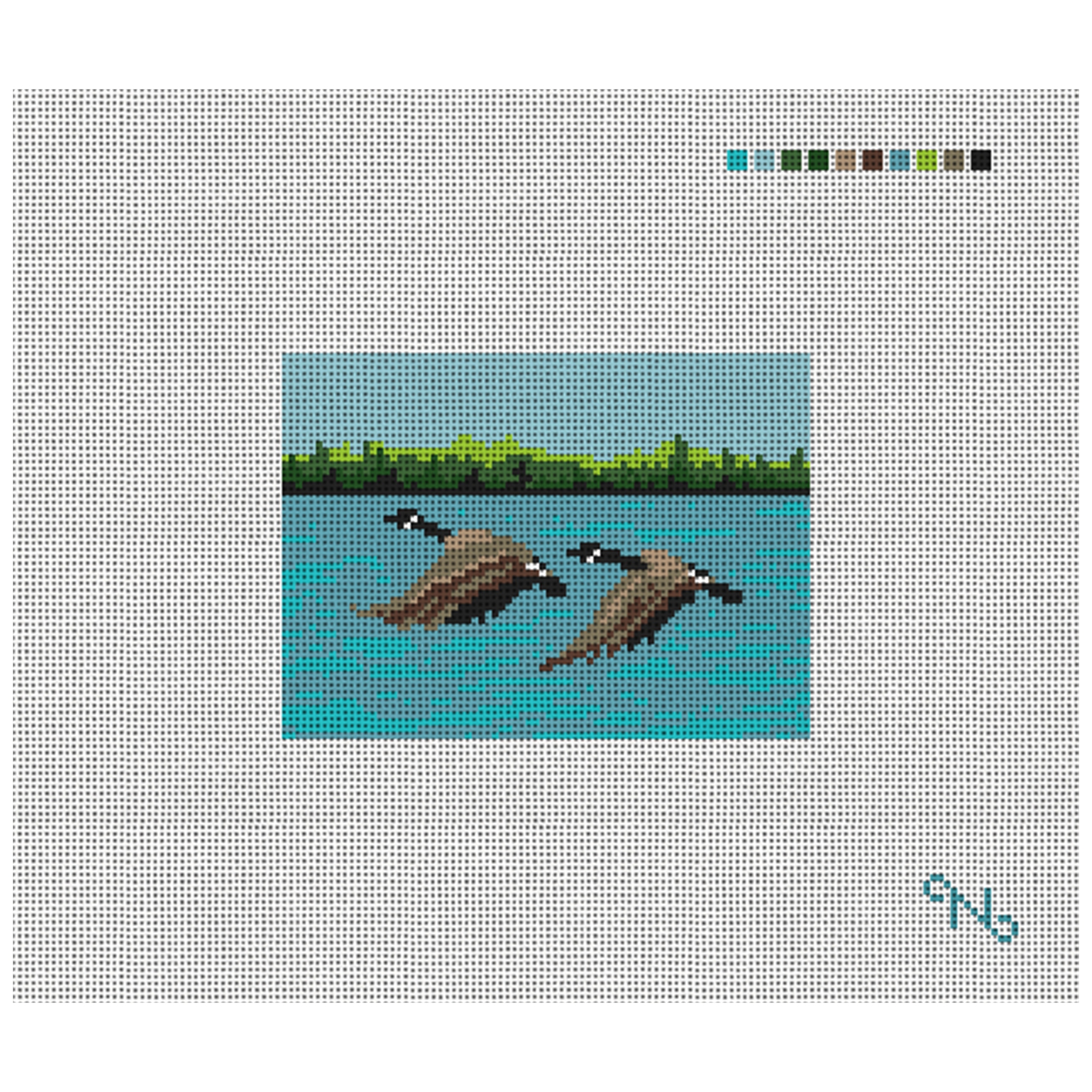 Canadian Goose Needlepoint Card Wallet Kit