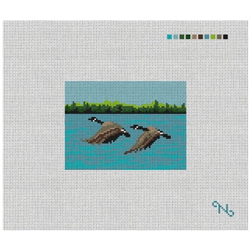 Canadian Goose Needlepoint Card Wallet Kit