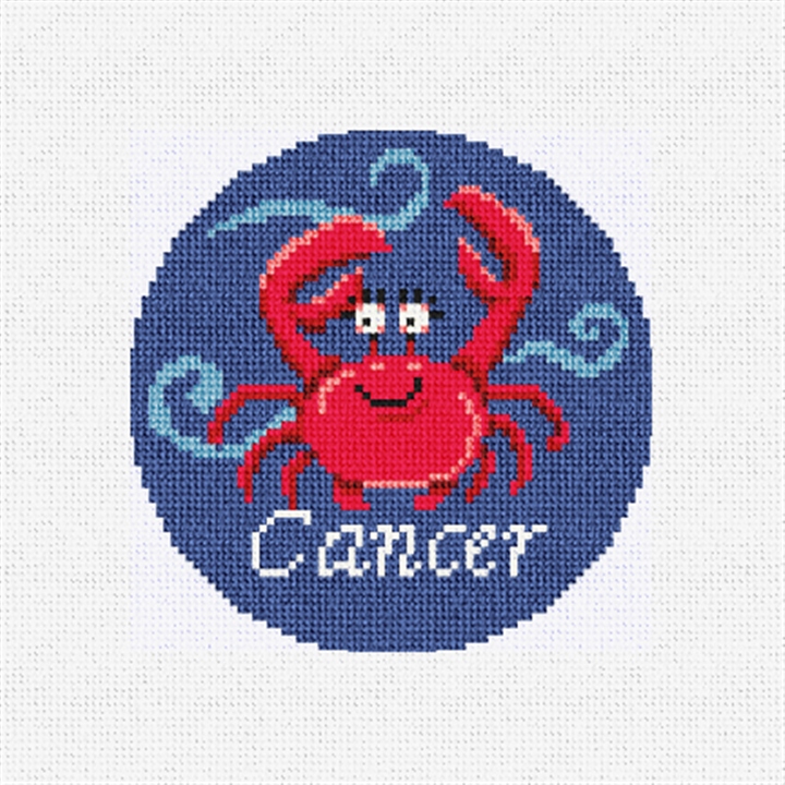 Cancer The Crab Needlepoint Ornament Kit