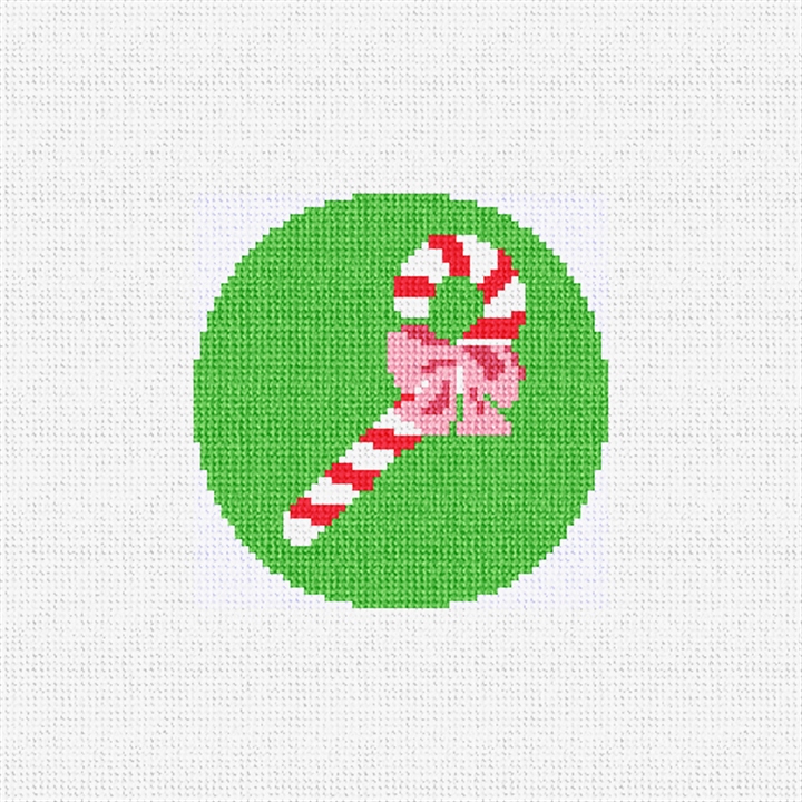 Candy Cane Four Inch Needlepoint Ornament Kit