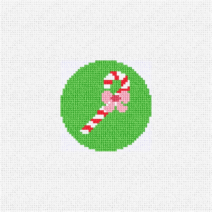 Candy Cane Three Inch Needlepoint Ornament Kit