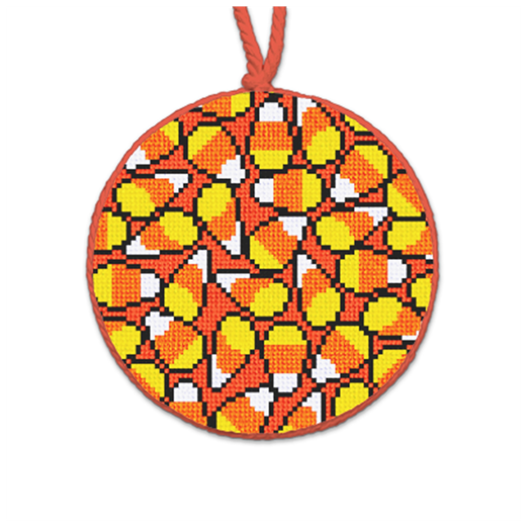 Candy Corn Craving Needlepoint Ornament