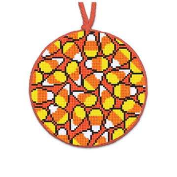 Candy Corn Craving Needlepoint Ornament