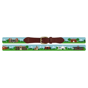 Canton New York Landscape Needlepoint Belt