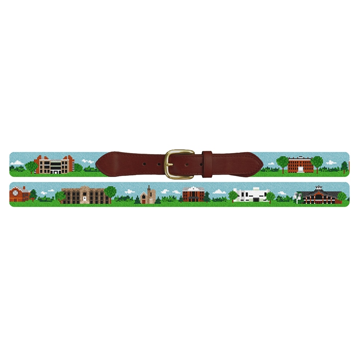 Canton New York Landscape Needlepoint Belt